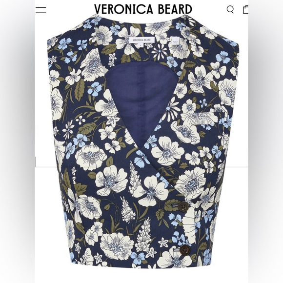 NWT Veronica Beard Brinkley Floral Crop Top Size 8 - Picture 7 of 10